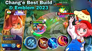 CHANG'E BEST BUILD & EMBLEM 2023🌸REVAMP SANRIO SKIN GAMEPLAY!💖Moon Artist🎨🖌️