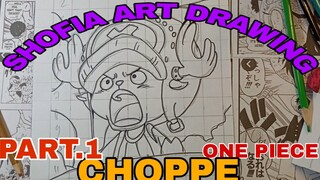 drawing karakter anime one piece TONY TONY CHOPER part.1