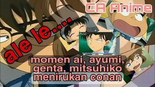 momen detective cilik menirukan conan " Alele "