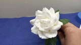 Making a Large Gardenia with Tissues Diy Tutorial