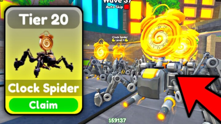 NEW *CLOCK SPIDER* ⌚🕷️ IS REALLY OP! 🔥 | Toilet Tower Defense Roblox