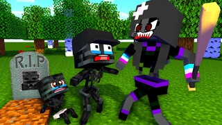 Monster School: Poor Baby Wither Skeleton Life Sad story but happy ending - Minecraft Animation