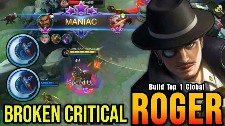 Roger 2X Berserkers!! Try This Broken Critical Build (AUTO MANIAC) - Build Top 1 Global Roger ~ MLBB