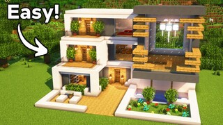《Minecraft》: Cara Membangun Vila Modern | Tutorial🏠