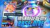 INSANE ENEMY BASE DIVE! | FANNY RANK GAMEPLAY | MLBB