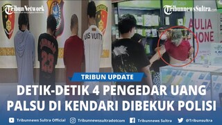 Detik detik 4 Pengedar Uang Palsu di Kendari Dibekuk Polisi, Ketahuan Saat Transaksi di Agen BRILink