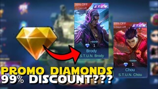 PROMO DIAMONDS! 1 DIAMOND EPIC SKINS? HUGE MLBB SALE! WHAT SKIN DID YOU GET? | MLBB PROMO DIAS