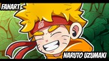 Menggambar Uzumaki Naruto versi Chibi
