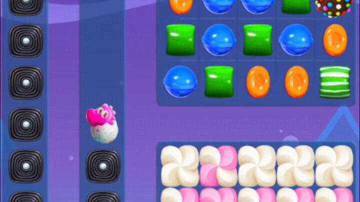 Harus menurunkan dinosaurus, candy crush