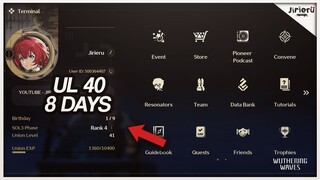 HOW I GOT UNION LEVEL 40 IN 8 DAYS | Wuthering Waves