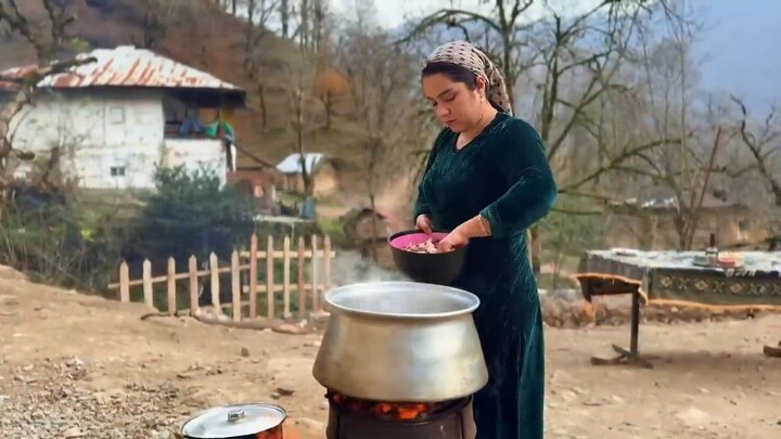 Village Life in Northern Iran _ Nomadic Meat Stew, Tandoor Bread & Rural Farm Ch