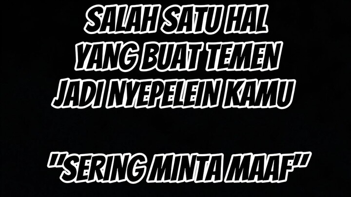 terlalu sering meminta maaf