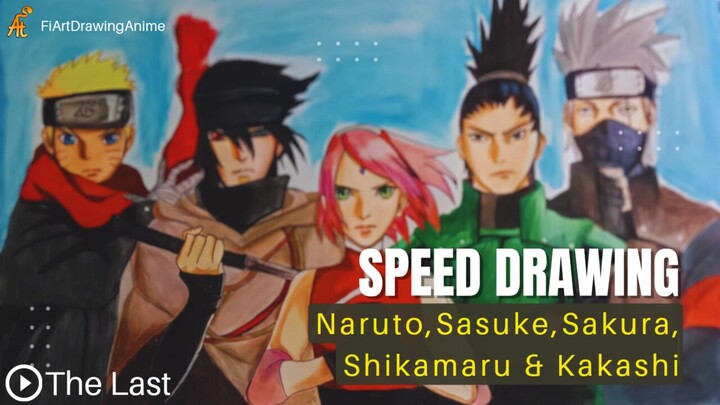 LAST DRAWING PILLAR OF KONOHA✨ [ Naruto,Sasuke,Sakura,Shikamaru,& Kakashi]