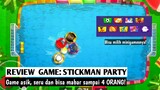 GAMENYA SERU ABIS DAN BISA MABAR BEREMPAT COYY! - Review Game Stickman Party