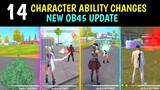 14 CHARACTER ABILITY CHANGES IN NEW OB45 UPDATE - GARENA FREE FIRE