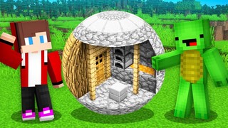 How JJ and Mikey Find SUPER ROUND HOUSE in Minecraft Maizen!