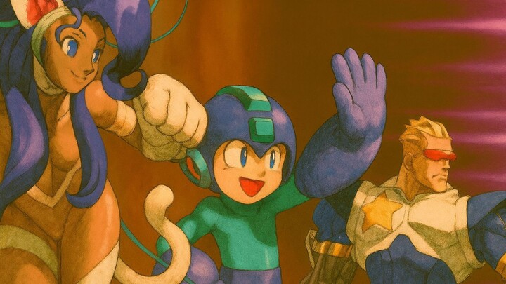 marvel vs capcom 2~new age of heroes: megaman, captain commando & felicia