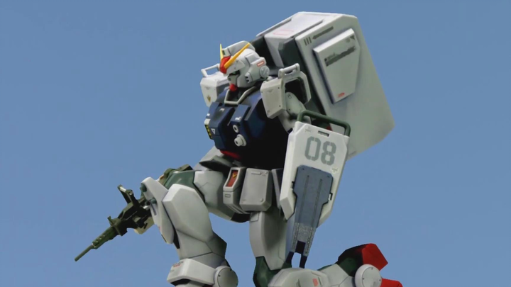 Gundam Model Stop-Motion Animation "Gundam 08MS Team" Land Battle Gundam Action