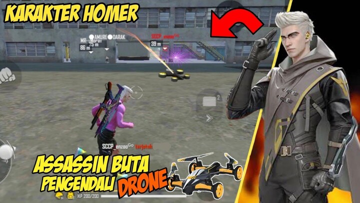 Review Karakter Buta di Free Fire. Homer The Blind Assassin