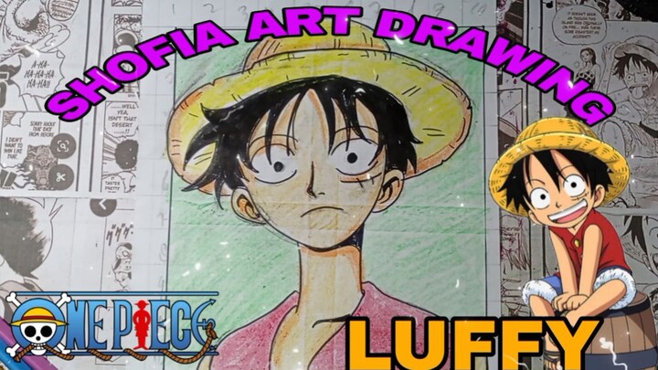 drawing luffy dari anime one piece