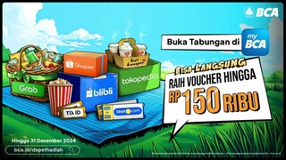 Buka Tabungan di myBCA, bisa dapatkan voucher hingga Rp150 Ribu!