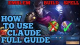 How to use Claude guide & best build mobile legends ml 2020