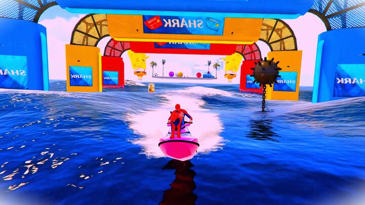 Spider-man Rescue batman vs iron ا  لرجل العنكبوت انقاذ باتمانman vs venom funny Game GTA 5 superher