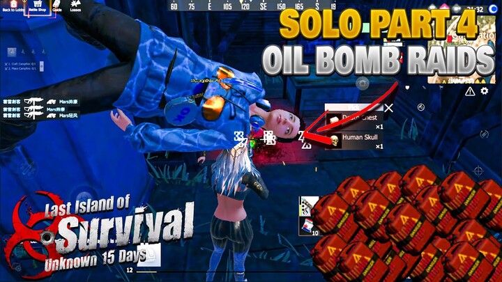 Solo Part 4 Oil Bomb Raid Day 2 Last Island of Survival | Last Day Rules Survival