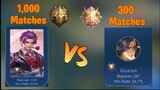 300 Matches vs 1,000 Matches (Gusion VS Gusion) | Mobile Legends Bang Bang