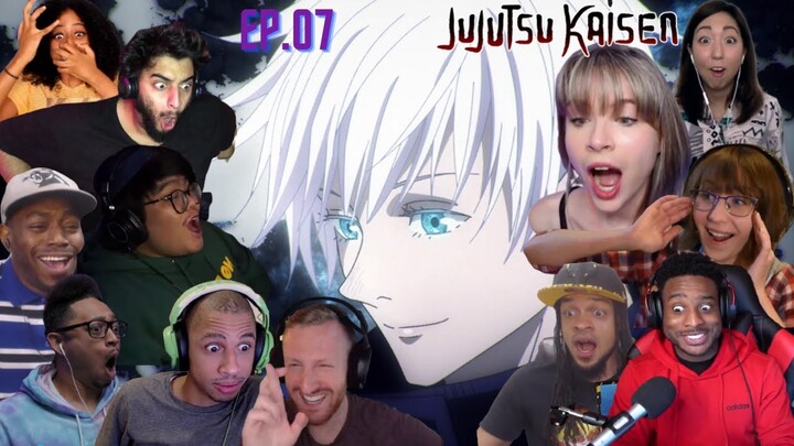 GOJO'S EYES AGAIN | JUJUTSU KAISEN EPISODE 07 ULTIMATE REACTION COMPILATION # 2