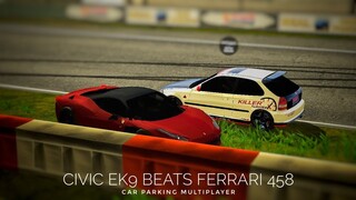 HONDA CIVIC EK9 BEATS FERRARI 458 ITALIA