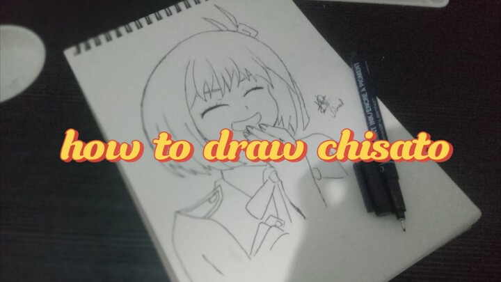 How to draw Chisato Nishikigi from the anime Lycoris Recoil