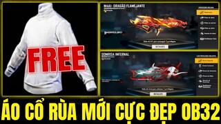 Free Fire - Bất Ngờ Về Thông Tin Free Áo Cổ Rùa Trắng Cực Đẹp Trong OB32 - Skin Súng Nâng Cấp OB32