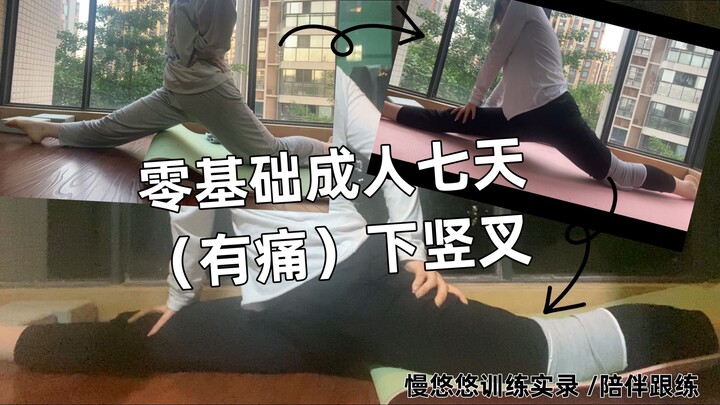 成人零基础软开实录/亲测七天下竖叉/陪伴练习