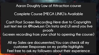 Aaron Doughty Law of Attraction course Course Download