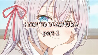 How to draw alya part 1