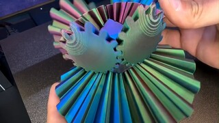 网友3D打印的齿轮球，可以解锁多种组装玩法，快出教程或者上链接吧，很想玩同款了！
