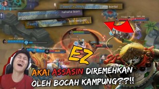 PICK AKAI ASSASIN DIBACOTIN BOCAH KAMPUNG!! AUTO KITA CARRY - Mobile Legends Indonesia