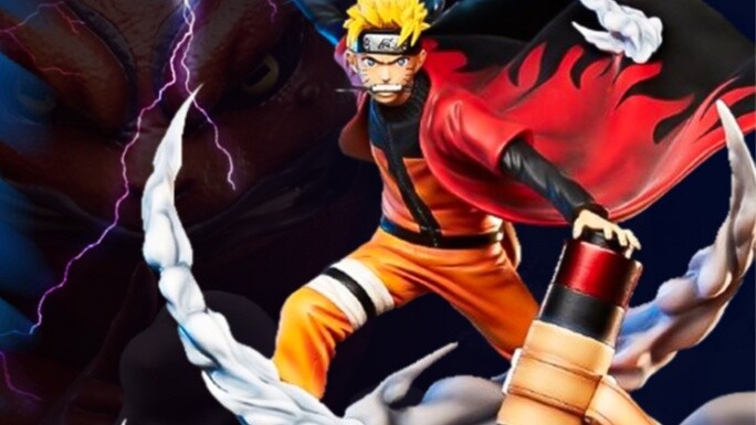 Shuriken Spiral Pelepasan Angin Mode Sage! tes patung Naruto! [Koleksi Model BQ] patung Naruto perta