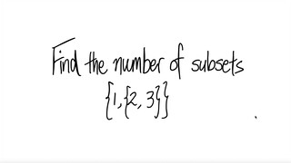 Find the number of subsets {1,{2,3}}