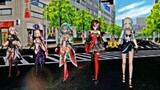 MMD Hykros Girls - Bikyaku Sentai Slender (美脚戦隊スレンダー / パンティーストッキング～!) [60fps/4k/Tower of Fantasy]