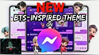 BTS - INSPIRED THEME ON FB MESSENGER | HOW TO CHANGE YOUR THEME TO BTS (TinyTAN)