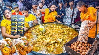 Street Food - Chicken Litti Selling By Nepali Girl