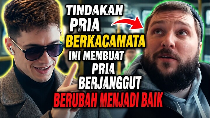 Aksi seorang pria berkacamata