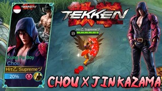 CHOU SKIN AS JIN KAZAMA [TEKKEN] SCRIPT | FULL EFFECTS + NO PASSWORD - MOBILE LEGENDS