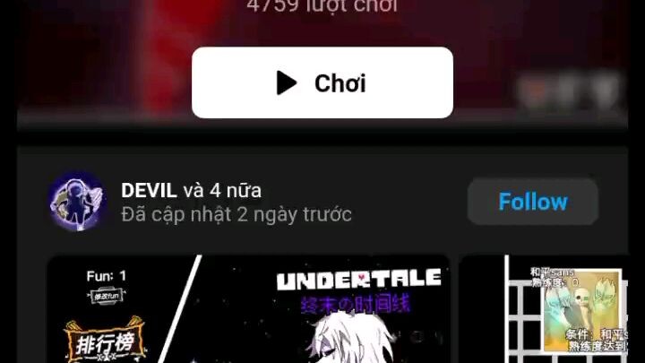 trải nghiệm game