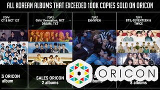 All Korean albums that exceeded 100K copies sold on Oricon