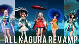 ALL SKIN KAGURA REVAMP | NEW ENTRANCE & HD MODEL | MOBILE LEGENDS UPDATE