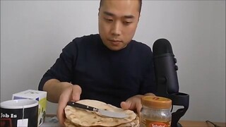 Asmr Eating Arabic Flatbread, Tahin, Fairtrade Green Tea