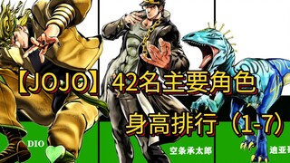 【JOJO】42名主要角色的身高排行（1-7部）